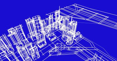 soyut mimari duvar kağıdı tasarımı, dijital konsept arkaplan