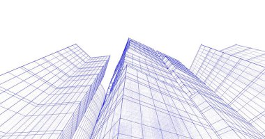 soyut mimari duvar kağıdı tasarımı, dijital konsept arkaplan