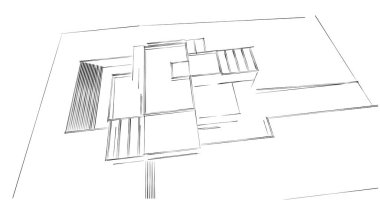 soyut mimari duvar kağıdı tasarımı, dijital konsept arkaplan