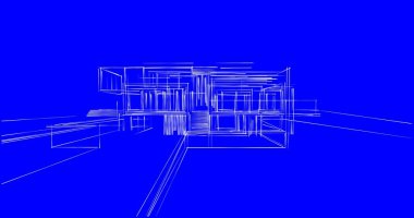 soyut mimari duvar kağıdı tasarımı, dijital konsept arkaplan