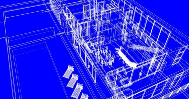 soyut mimari duvar kağıdı tasarımı, dijital konsept arkaplan