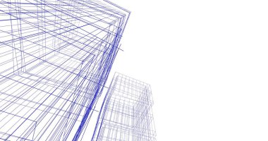 soyut mimari duvar kağıdı tasarımı, dijital konsept arkaplan
