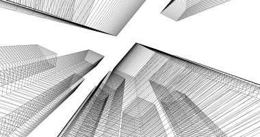 soyut mimari duvar kağıdı tasarımı, dijital konsept arkaplan