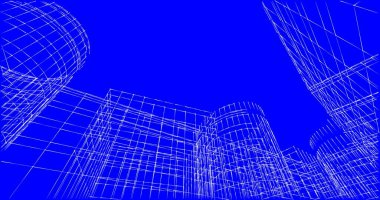 soyut mimari duvar kağıdı tasarımı, dijital konsept arkaplan