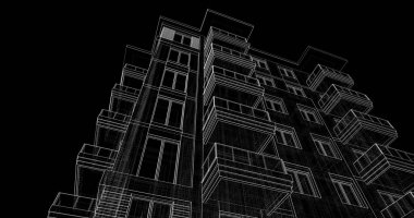 soyut mimari duvar kağıdı tasarımı, dijital konsept arkaplan