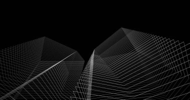 soyut mimari duvar kağıdı tasarımı, dijital konsept arkaplan