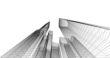 soyut mimari duvar kağıdı tasarımı, dijital konsept arkaplan