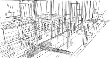 soyut mimari duvar kağıdı tasarımı, dijital konsept arkaplan