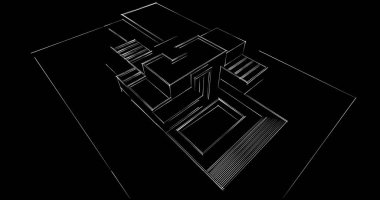 soyut mimari duvar kağıdı tasarımı, dijital konsept arkaplan