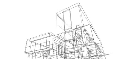 soyut mimari duvar kağıdı tasarımı, dijital konsept arkaplan