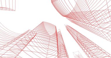 soyut mimari duvar kağıdı tasarımı, dijital konsept arkaplan