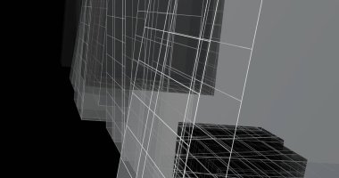 soyut mimari duvar kağıdı tasarımı, dijital konsept arkaplan