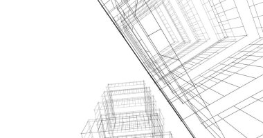 soyut mimari duvar kağıdı tasarımı, dijital konsept arkaplan