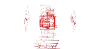 minimal geometrik şekiller, mimari çizgiler