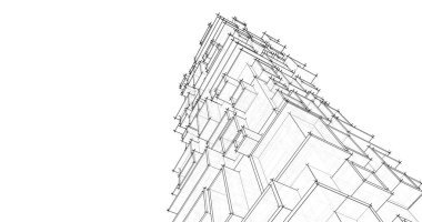soyut mimari duvar kağıdı tasarımı, dijital konsept arkaplan