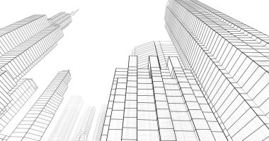 soyut mimari duvar kağıdı tasarımı, dijital konsept arkaplan