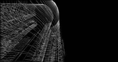 soyut mimari duvar kağıdı tasarımı, dijital konsept arkaplan