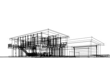 soyut mimari duvar kağıdı tasarımı, dijital konsept arkaplan