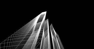 soyut mimari duvar kağıdı tasarımı, dijital konsept arkaplan