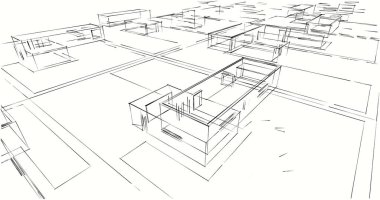 soyut mimari duvar kağıdı tasarımı, dijital konsept arkaplan
