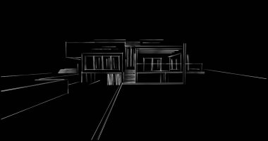 soyut mimari duvar kağıdı tasarımı, dijital konsept arkaplan