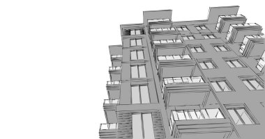 soyut mimari duvar kağıdı tasarımı, dijital konsept arkaplan