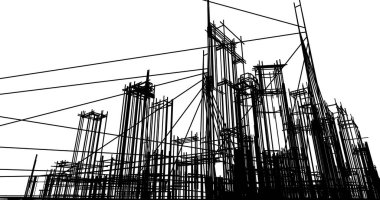 soyut mimari duvar kağıdı tasarımı, dijital konsept arkaplan