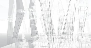 soyut mimari duvar kağıdı tasarımı, dijital konsept arkaplan