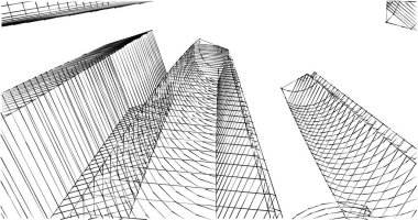 soyut mimari duvar kağıdı tasarımı, dijital konsept arkaplan