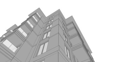 soyut mimari duvar kağıdı tasarımı, dijital konsept arkaplan