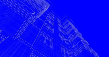 soyut mimari duvar kağıdı tasarımı, dijital konsept arkaplan