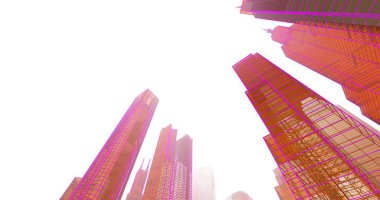 soyut mimari duvar kağıdı tasarımı, dijital konsept arkaplan