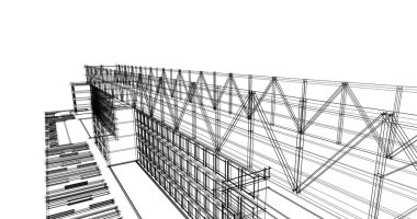 soyut mimari duvar kağıdı tasarımı, dijital konsept arkaplan
