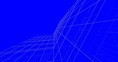 Mimari sanat konseptinde soyut çizgiler, minimum geometrik şekiller. 