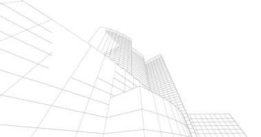 soyut mimari duvar kağıdı tasarımı, dijital konsept arkaplan