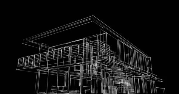 Abstrakcyjny Projekt Tapety Architektonicznej Cyfrowe Tło Koncepcyjne — Zdjęcie stockowe