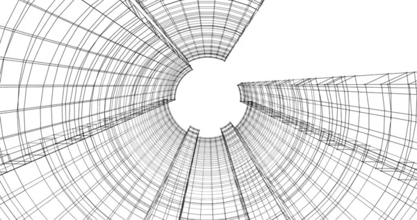 Disegno Astratto Carta Parati Architettonica Sfondo Concetto Digitale — Foto Stock