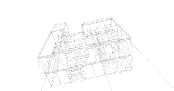 建筑墙纸设计 数字概念背景 — 图库照片