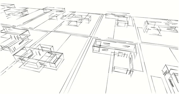 Abstrakcyjny Projekt Tapety Architektonicznej Cyfrowe Tło Koncepcyjne — Zdjęcie stockowe