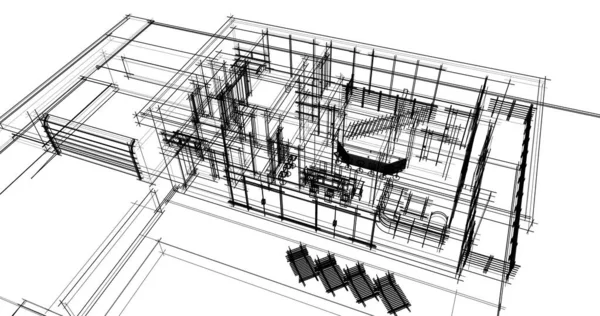 Abstrakt Arkitektonisk Tapet Design Digitalt Koncept Bakgrund — Stockfoto