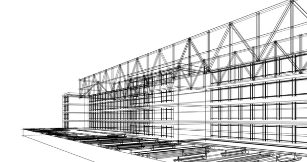 Абстрактный Архитектурный Дизайн Обоев Цифровой Концепт Фон — стоковое фото