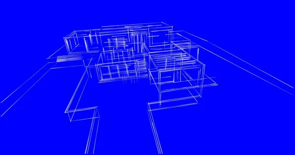 Abstraktní Architektonický Design Tapet Digitální Koncept Pozadí — Stock fotografie