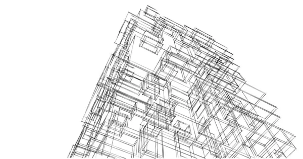 Abstrakcyjny Projekt Tapety Architektonicznej Cyfrowe Tło Koncepcyjne — Zdjęcie stockowe