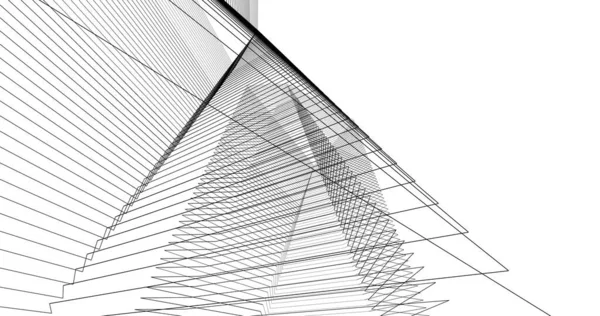 Abstrakcyjny Projekt Tapety Architektonicznej Cyfrowe Tło Koncepcyjne — Zdjęcie stockowe