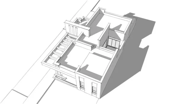 Abstrakcyjny Projekt Tapety Architektonicznej Cyfrowe Tło Koncepcyjne — Zdjęcie stockowe