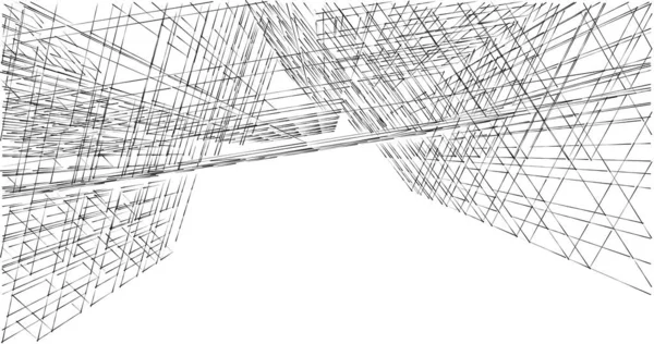 Disegno Astratto Carta Parati Architettonica Sfondo Concetto Digitale — Foto Stock