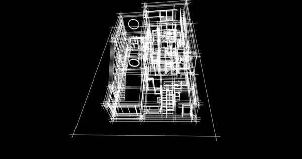 Abstrakcyjny Projekt Tapety Architektonicznej Cyfrowe Tło Koncepcyjne — Zdjęcie stockowe