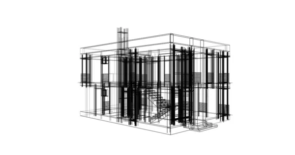 Abstrakte Architektonische Tapete Design Digitales Konzept Hintergrund — Stockfoto