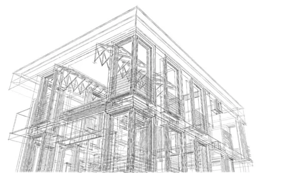 Abstrakcyjny Projekt Tapety Architektonicznej Cyfrowe Tło Koncepcyjne — Zdjęcie stockowe