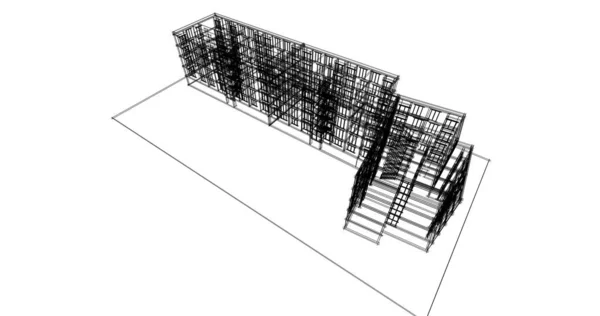 Abstrakt Arkitektonisk Tapet Design Digitalt Koncept Bakgrund — Stockfoto